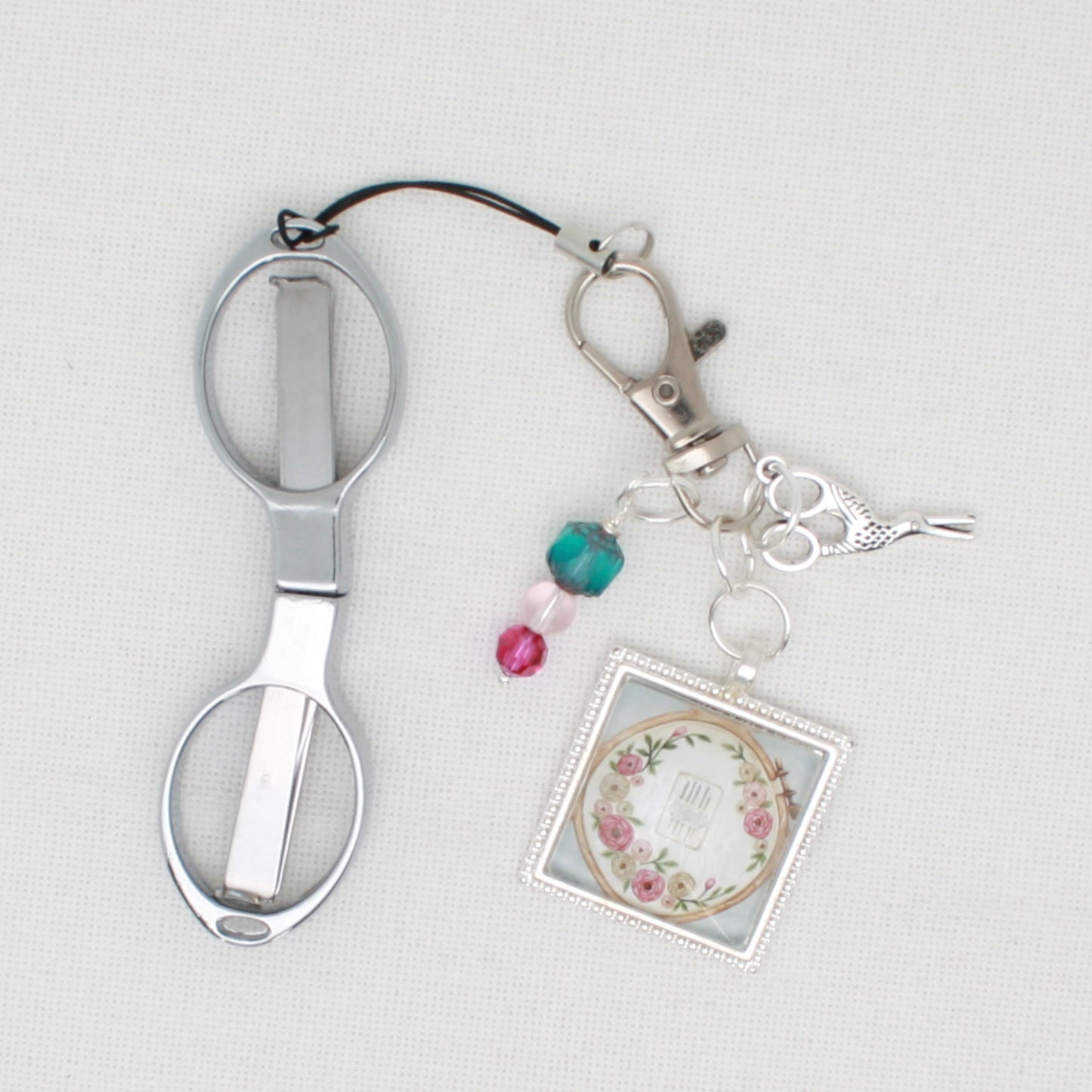 Silver  Fold Up Scissors Embroidery Scissors