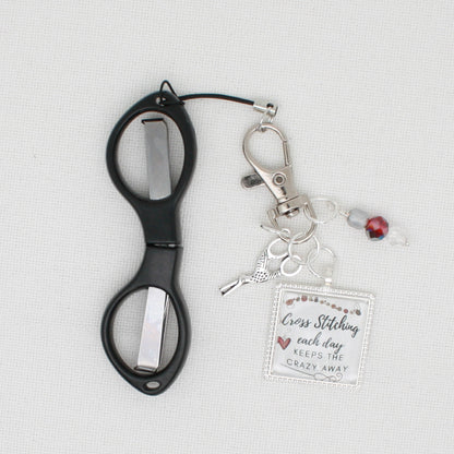 Black Fold Up Scissors Embroidery Scissors