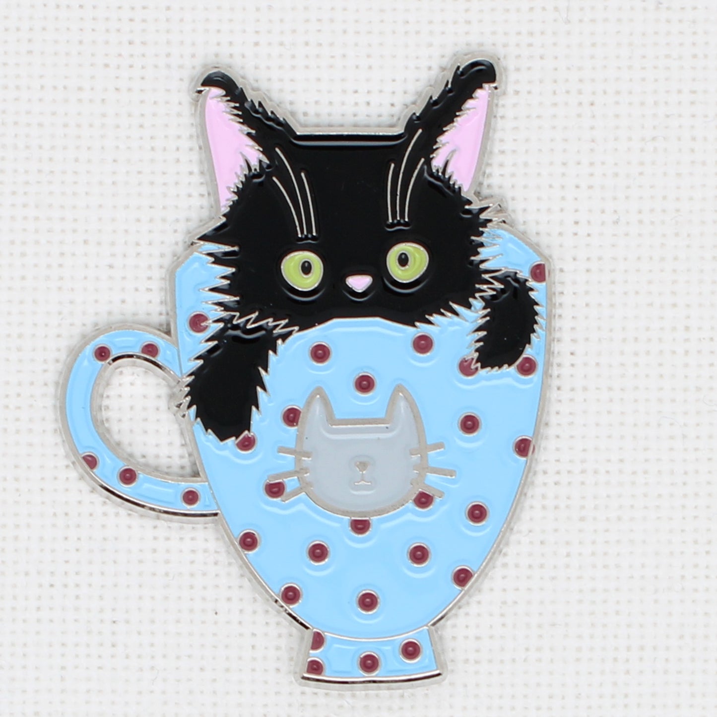 Kitty In Cup  Magnetic Needle Minder