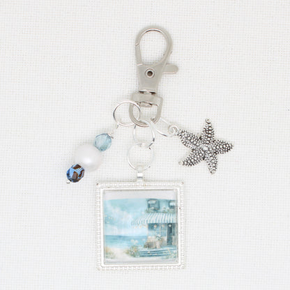 Beach Cafe Zipper Pull/ Mini-Fob