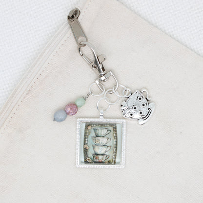 Teacups Zipper Pull/ Mini-Fob