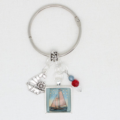 This Land Is Your Land Sailboat Floss Ring