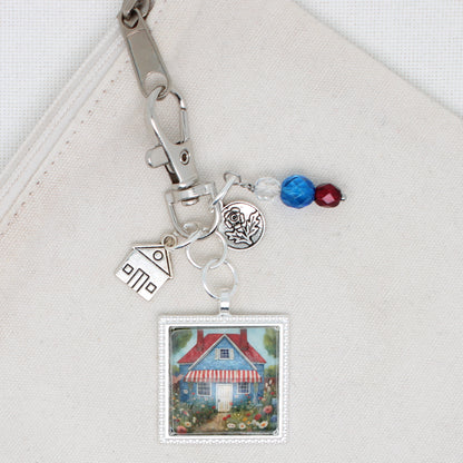 Summer House Zipper Pull/ Mini-Fob