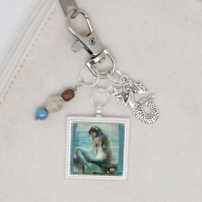 Mermaid Zipper Pull/ Mini- Fob