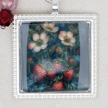 Night Things Strawberries Zipper Pull/ Mini-Fob