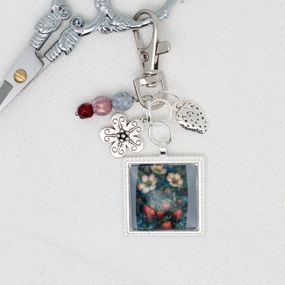 Night Things Strawberries Zipper Pull/ Mini-Fob