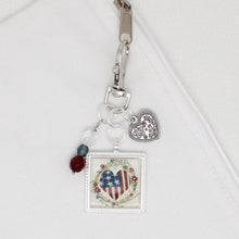American Wreath Zipper Pull/ Mini- Fob