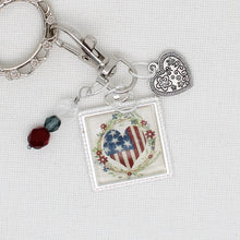 American Wreath Zipper Pull/ Mini- Fob