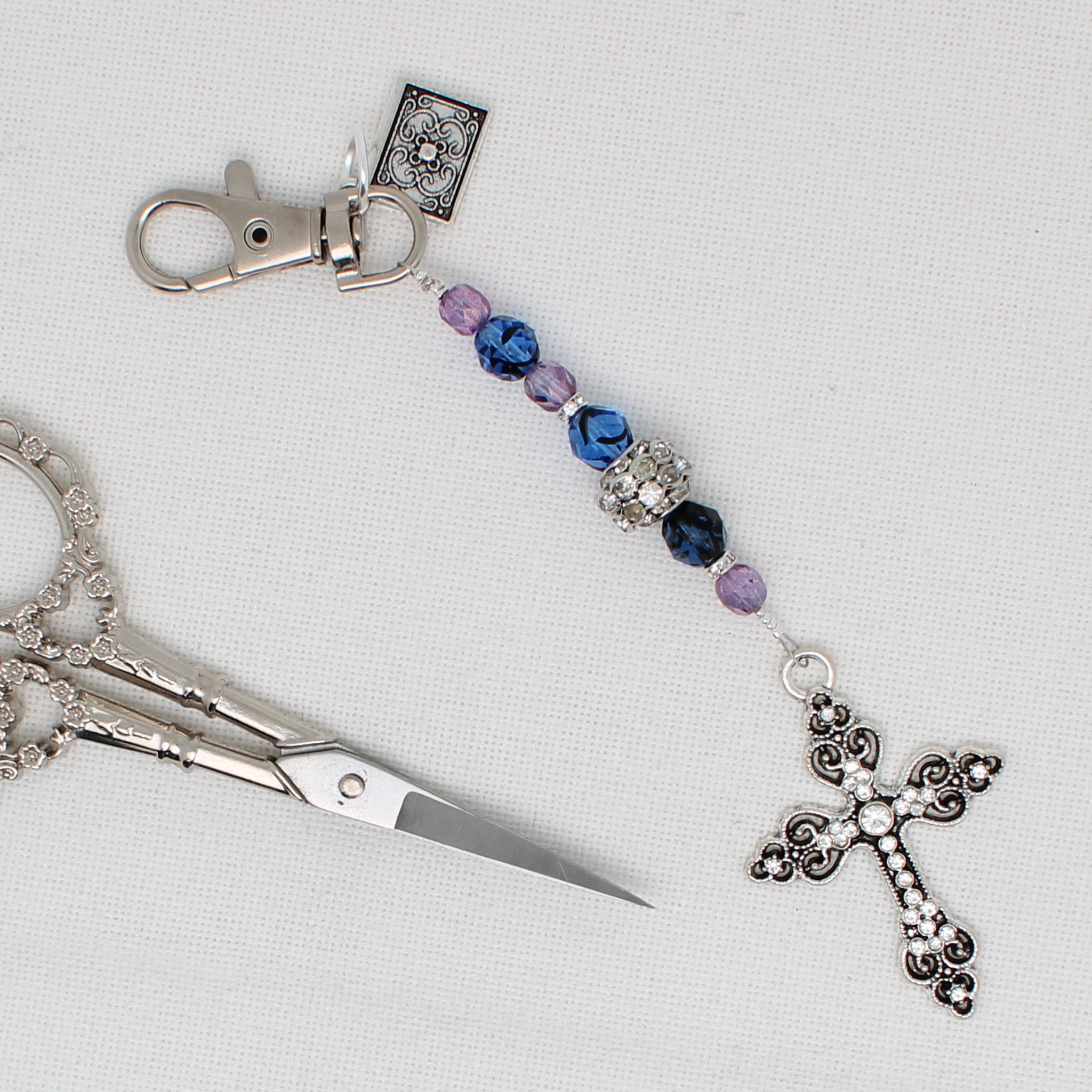 Cross Scissor Fob – Sweet Autumn Stitch LLC
