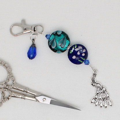 Peacock Scissor Fob