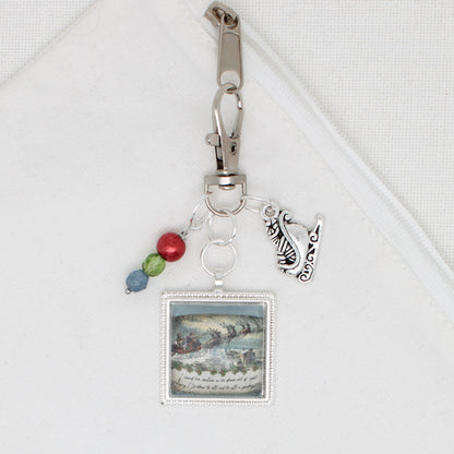 The Night Before Christmas  Zipper Pull/ Mini- Fob