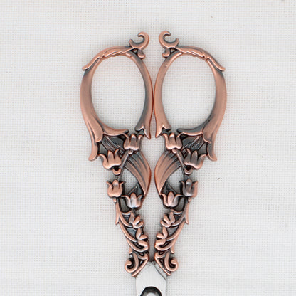 Large Copper Flower Embroidery Scissors