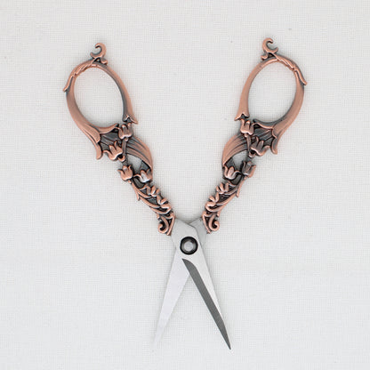Large Copper Flower Embroidery Scissors