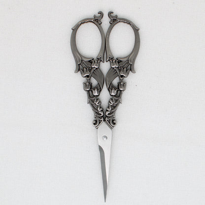 Large Black Flower Embroidery Scissors