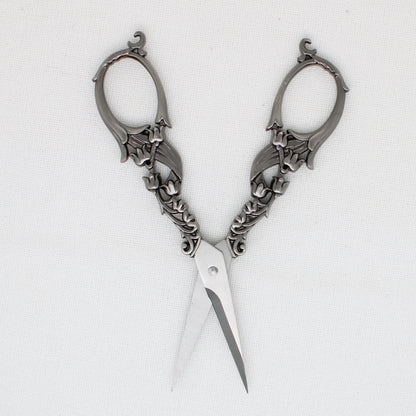 Large Black Flower Embroidery Scissors
