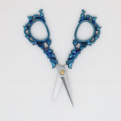 Large Blue Flower Embroidery Scissors