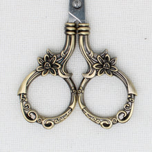 Small Gold Colored Flower Embroidery Scissors