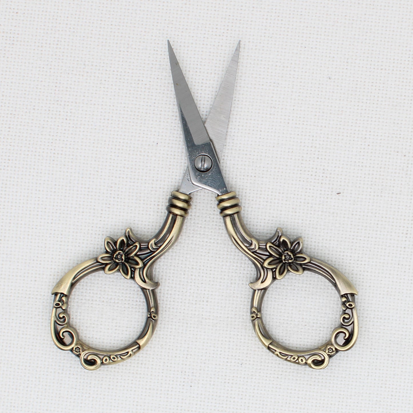 Small Gold Colored Flower Embroidery Scissors
