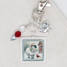 Christmas Sheep Zipper Pull/ Mini-Fob