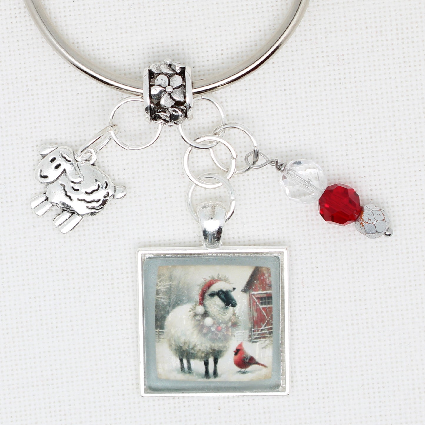 Christmas Sheep Floss Ring