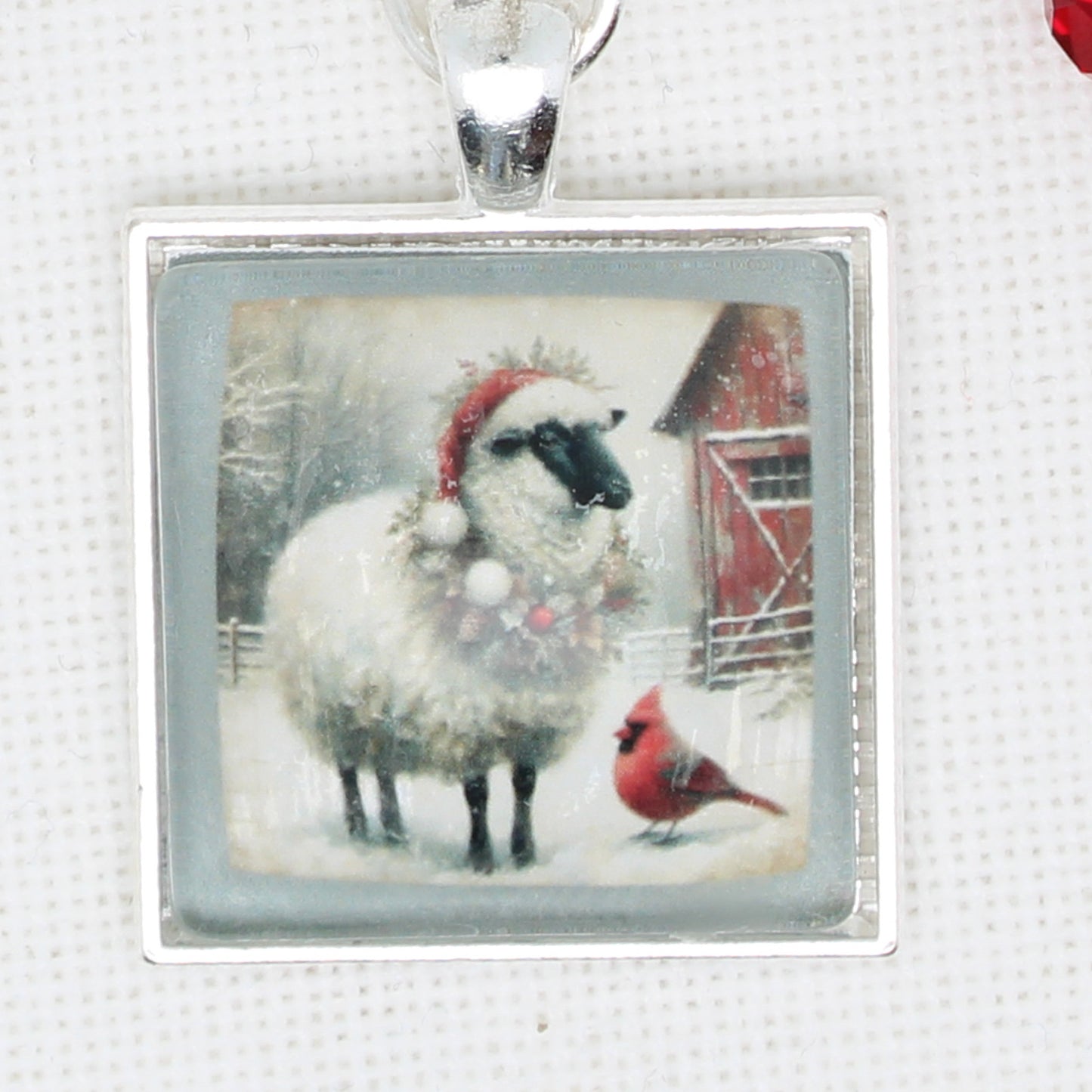 Christmas Sheep Floss Ring
