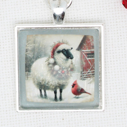 Christmas Sheep Floss Ring