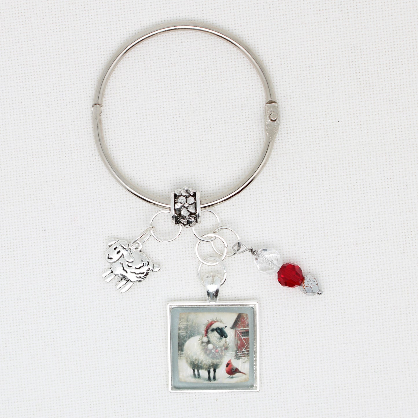 Christmas Sheep Floss Ring