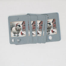 Christmas Sheep Floss Cards. - Pack of 20 Cards