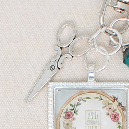 Cross Stitch And Embroidery  Zipper Pull/ Mini-Fob
