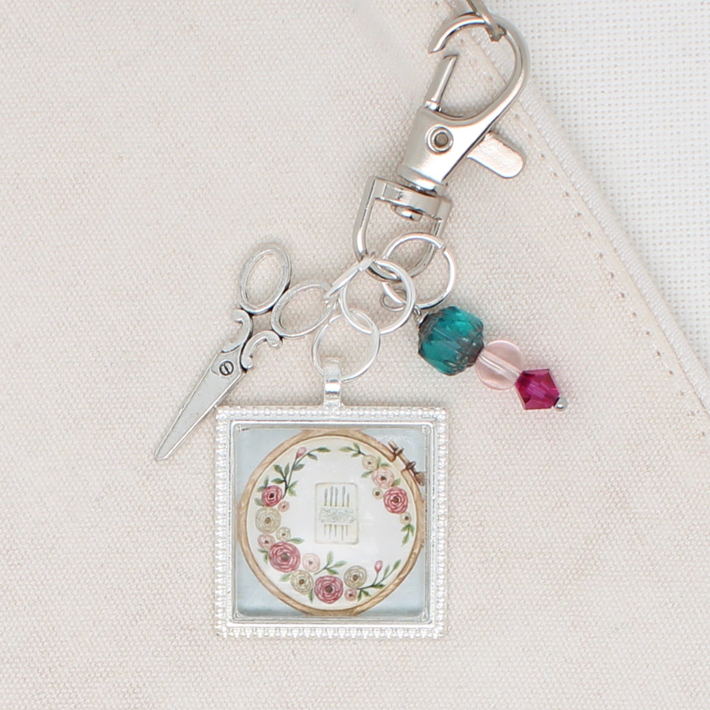 Cross Stitch And Embroidery  Zipper Pull/ Mini-Fob