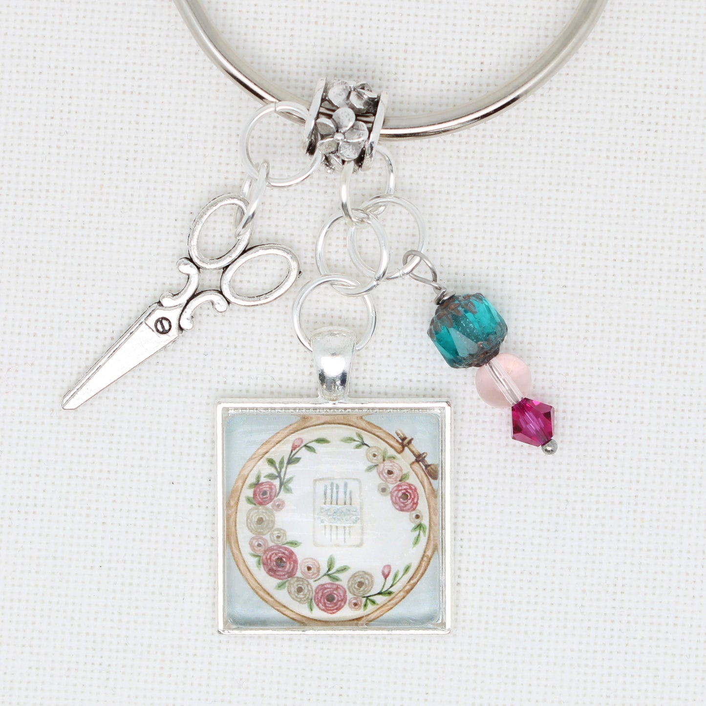 Cross Stitch And Embroidery Floss Ring