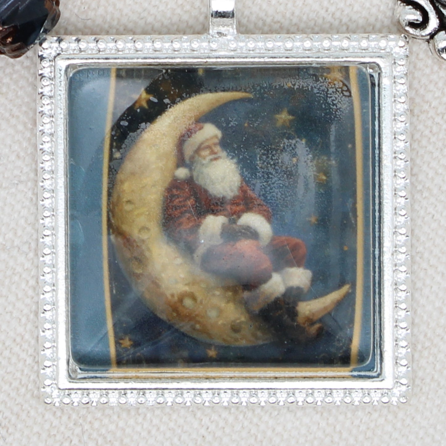 Santa  Zipper Pull/ Mini-Fob