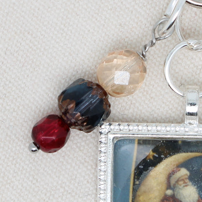 Santa  Zipper Pull/ Mini-Fob