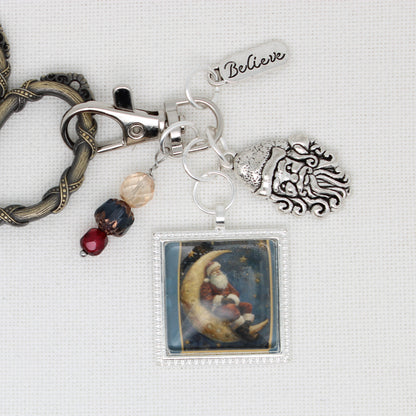 Santa  Zipper Pull/ Mini-Fob