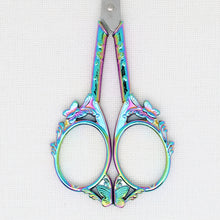 Rainbow Colored Butterfly Embroidery Scissors