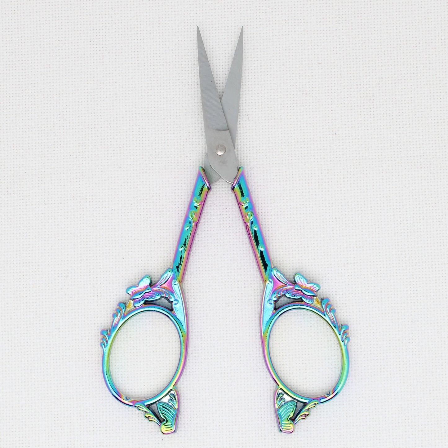 Rainbow Colored Butterfly Embroidery Scissors