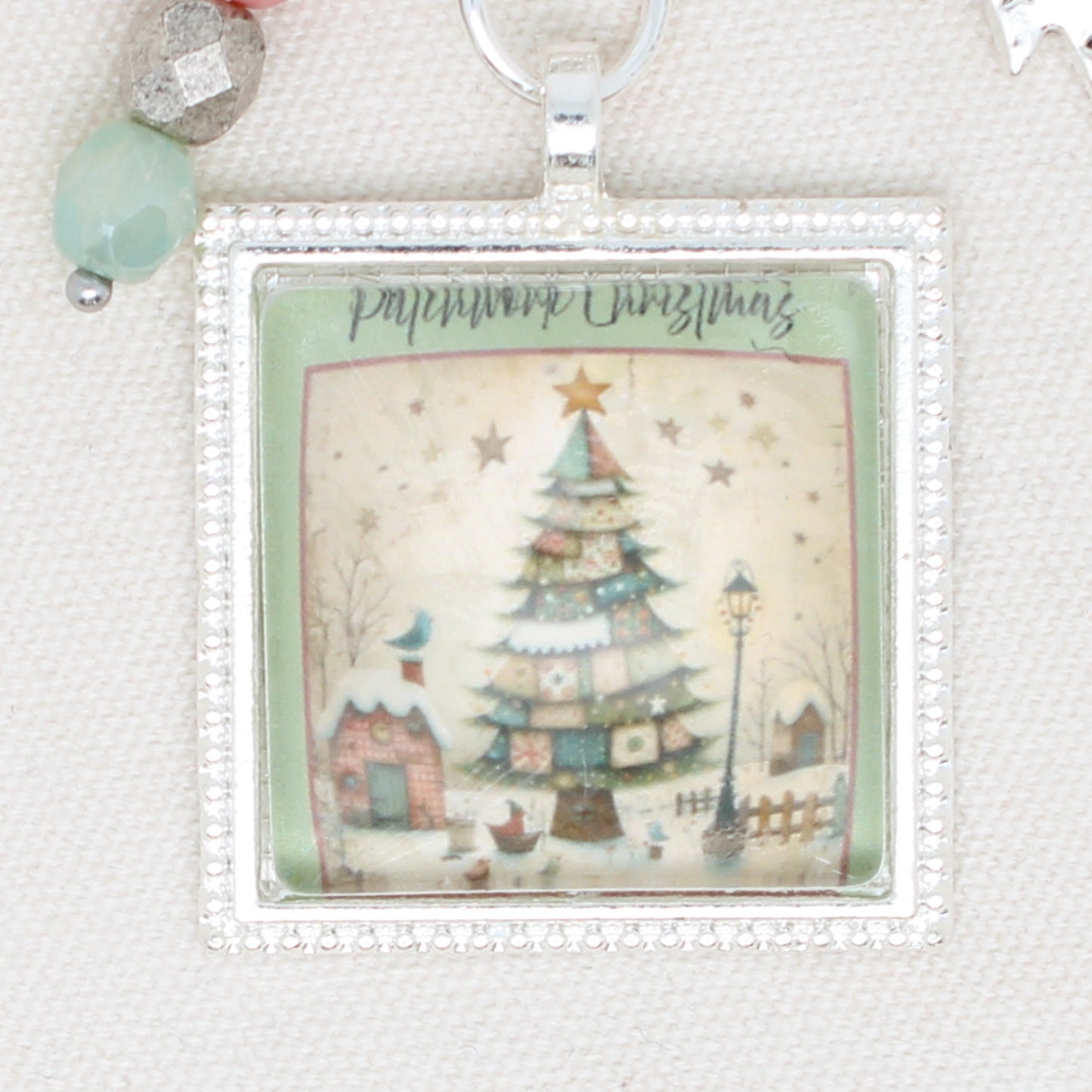 Patchwork Christmas Zipper Pull/ Mini-Fob