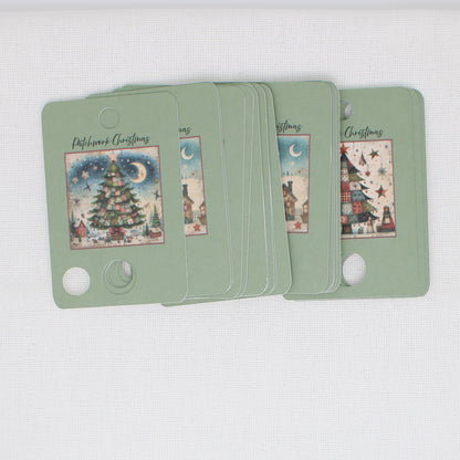 Patchwork Christmas Floss Cards. - Pack of 20 Cards