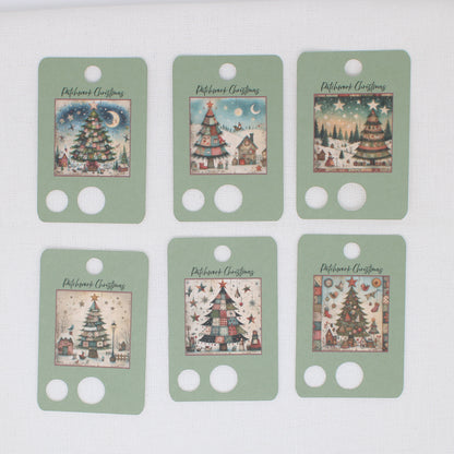 Patchwork Christmas Floss Cards. - Pack of 20 Cards