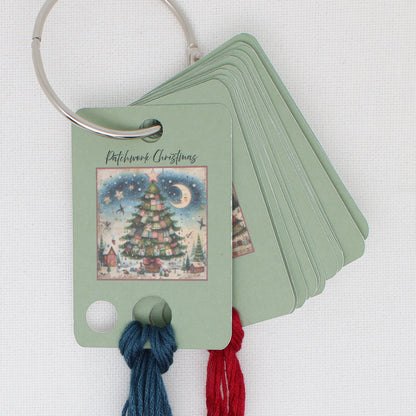 Patchwork Christmas Floss Cards. - Pack of 20 Cards