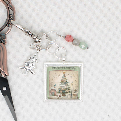 Patchwork Christmas Zipper Pull/ Mini-Fob