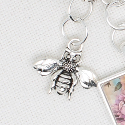 Bee And Flowers  Floss Ring