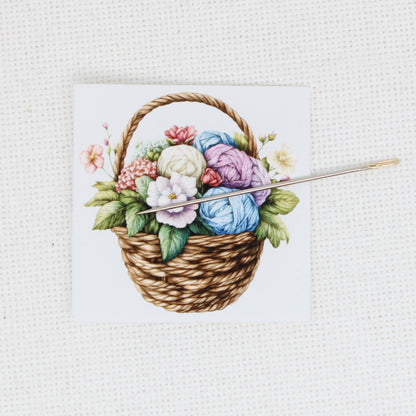 Basket Of Yarn Needle Minder