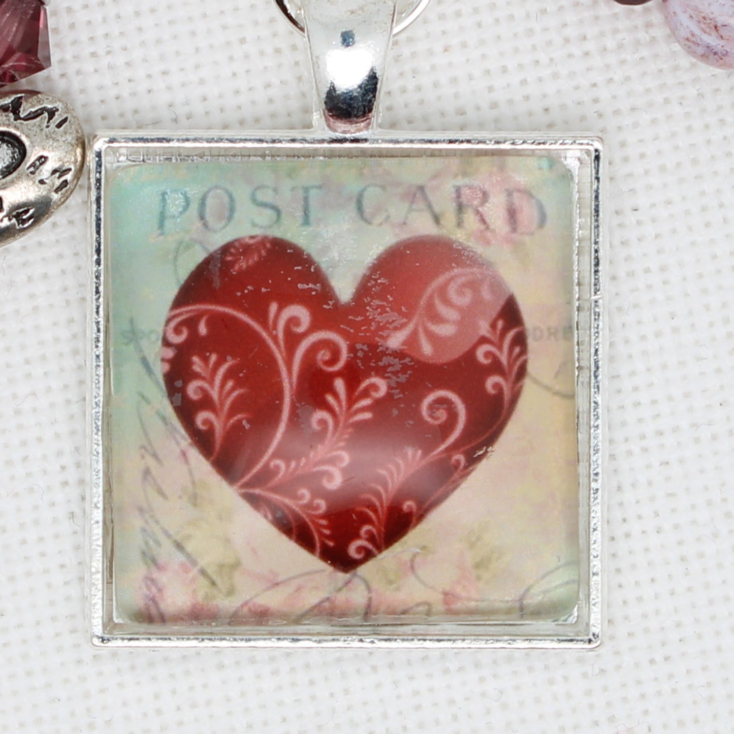 Postage Heart Floss Ring