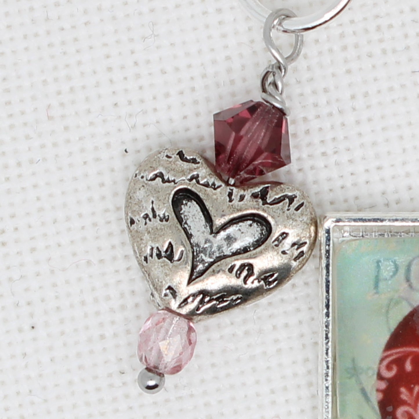 Postage Heart Floss Ring