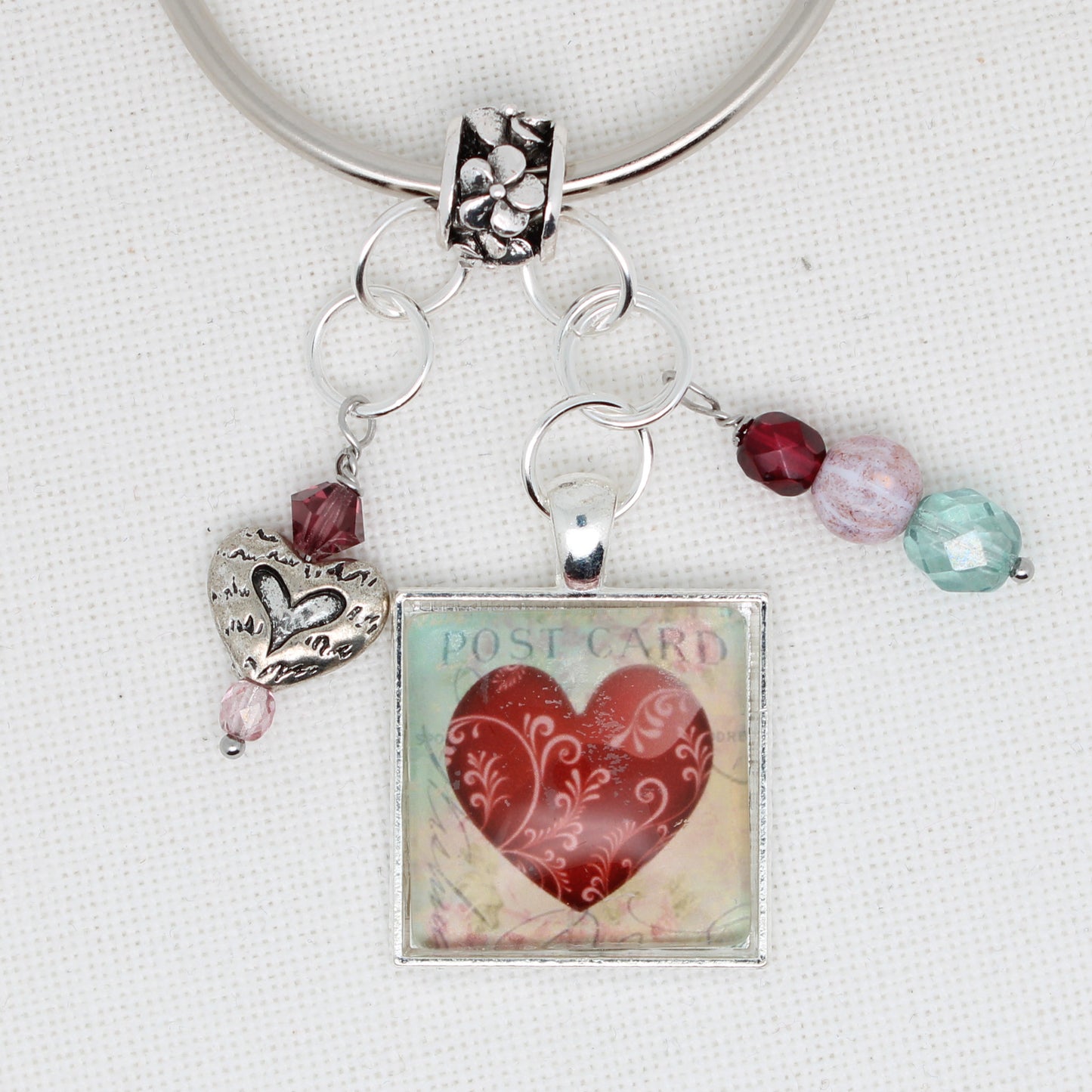 Postage Heart Floss Ring
