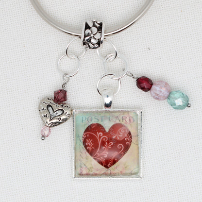 Postage Heart Floss Ring