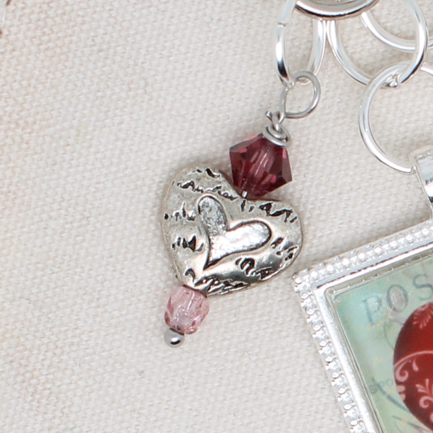 Heart Zipper Pull/ Mini- Fob
