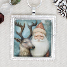 Santa Reindeer Zipper Pull/ Mini- Fob