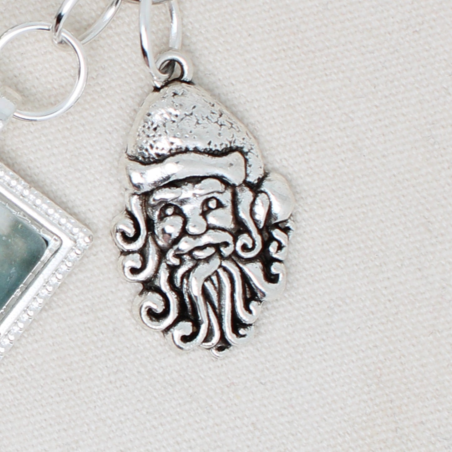 Santa Reindeer Zipper Pull/ Mini- Fob